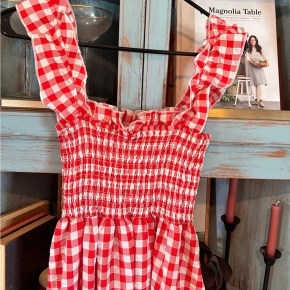 Gingham printed maxi dress med - Picture 3 of 10